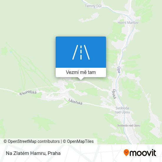 Na Zlatém Hamru mapa
