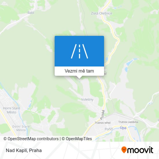 Nad Kaplí mapa