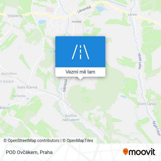 POD Ovčákem mapa