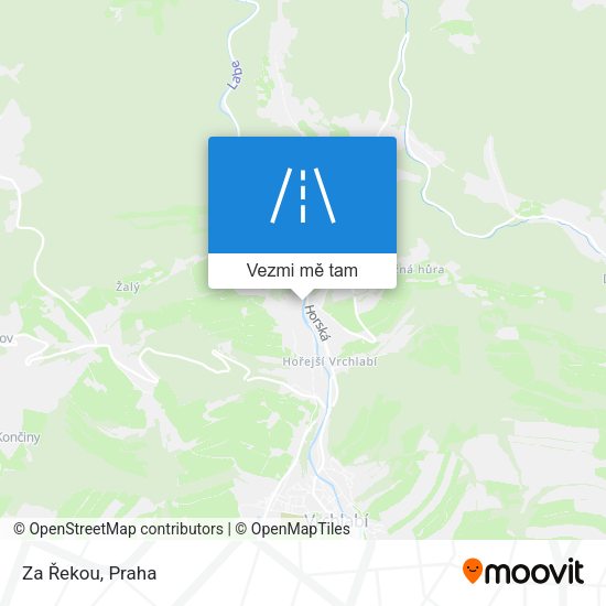 Za Řekou mapa