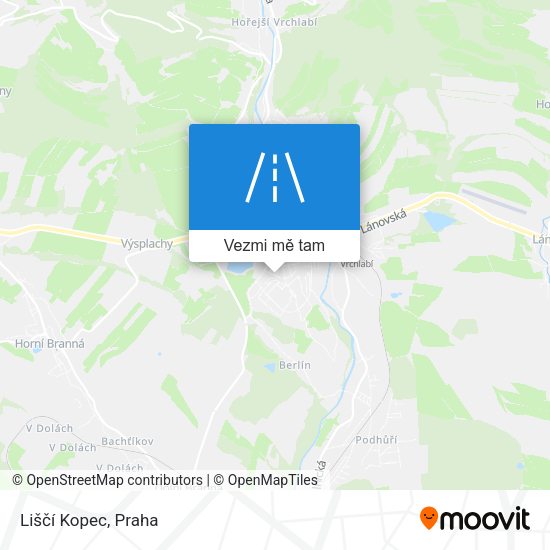 Liščí Kopec mapa