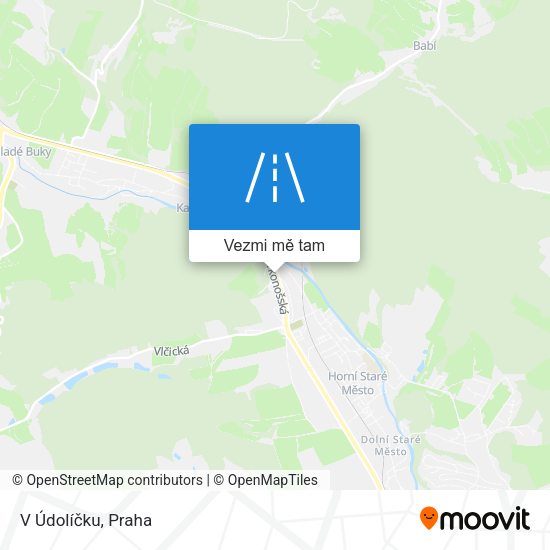V Údolíčku mapa
