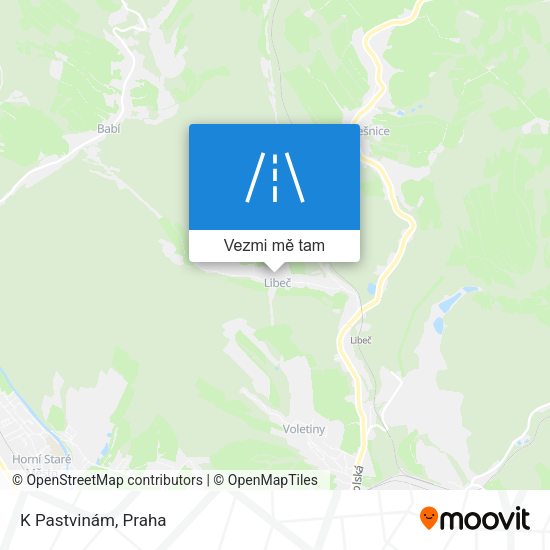 K Pastvinám mapa