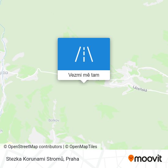 Stezka Korunami Stromů mapa