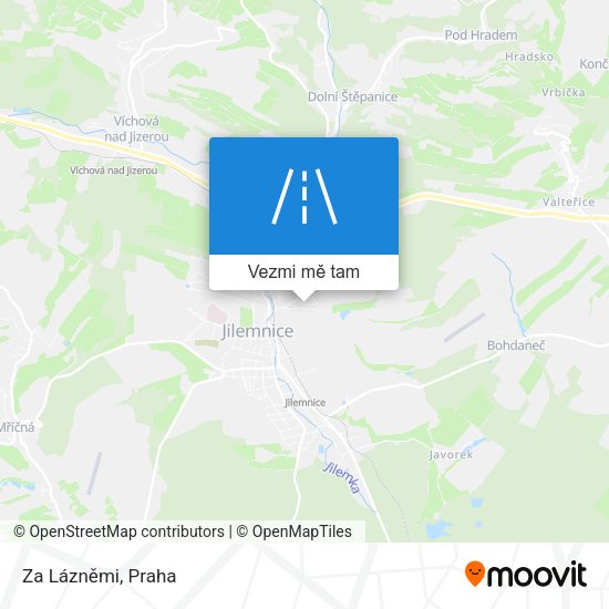 Za Lázněmi mapa