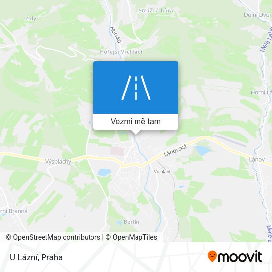U Lázní mapa