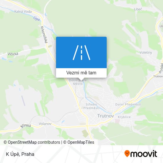 K Úpě mapa