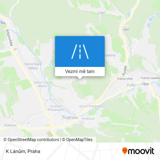 K Lánům mapa