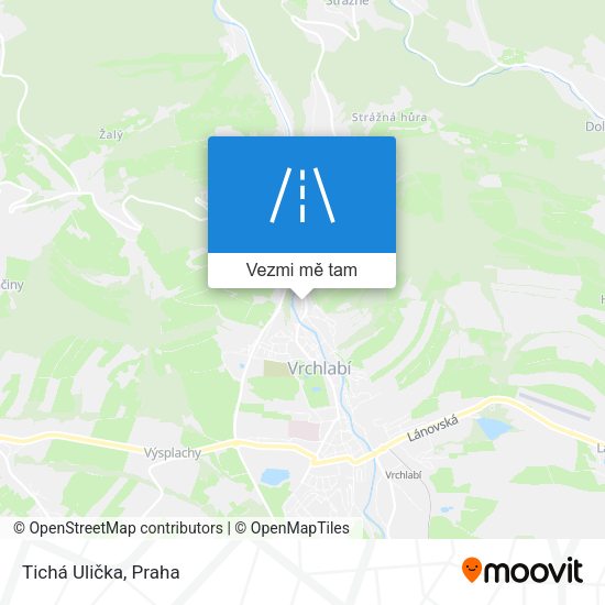 Tichá Ulička mapa