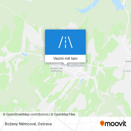 Boženy Němcové mapa