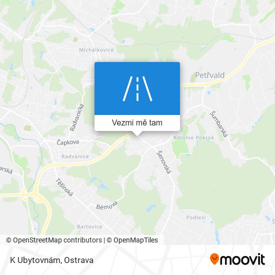 K Ubytovnám mapa