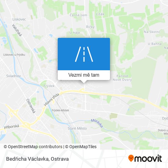 Bedřicha Václavka mapa