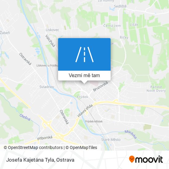 Josefa Kajetána Tyla mapa