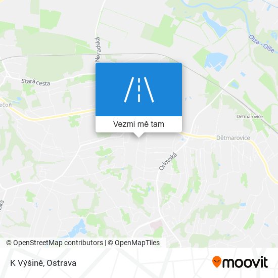 K Výšině mapa