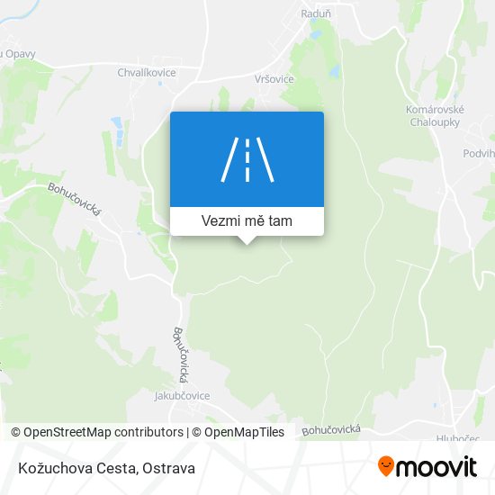 Kožuchova Cesta mapa