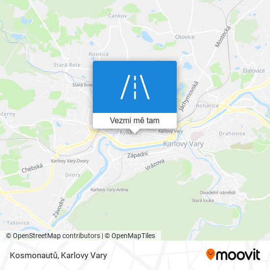 Kosmonautů mapa