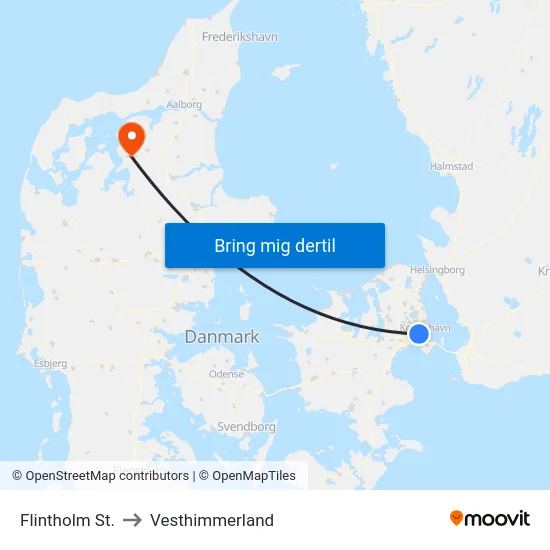 Flintholm St. to Vesthimmerland map