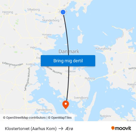 Klostertorvet (Aarhus Kom) to Ærø map