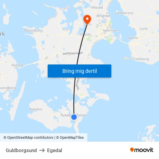 Guldborgsund to Guldborgsund map