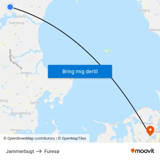Jammerbugt to Furesø map