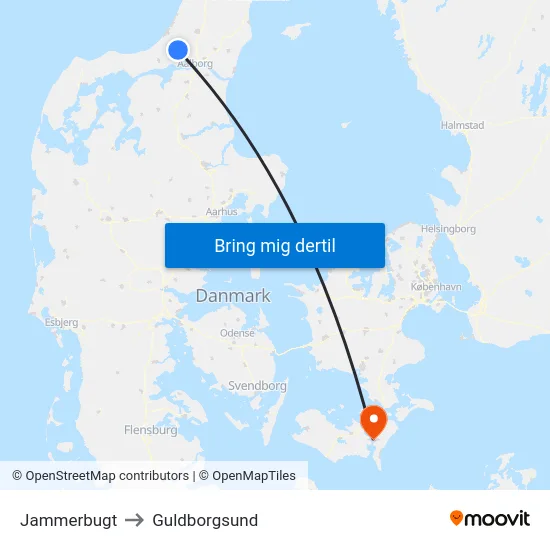 Jammerbugt to Guldborgsund map
