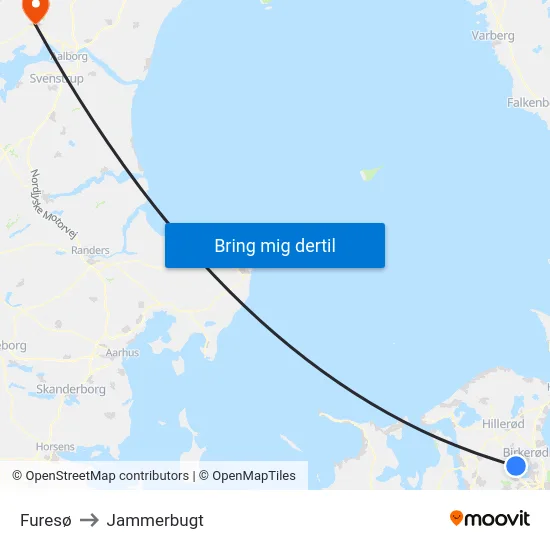 Furesø to Jammerbugt map