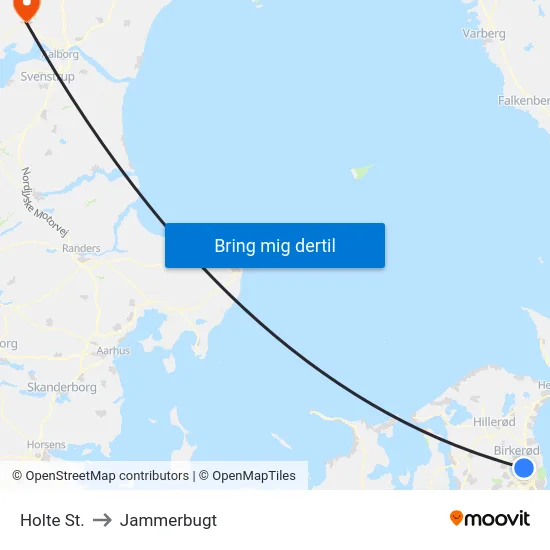 Holte St. to Jammerbugt map