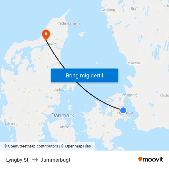Lyngby St. to Jammerbugt map