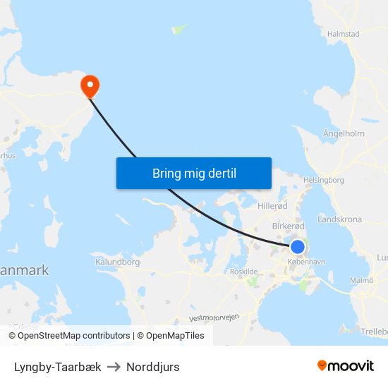 Lyngby-Taarbæk to Lyngby-Taarbæk map