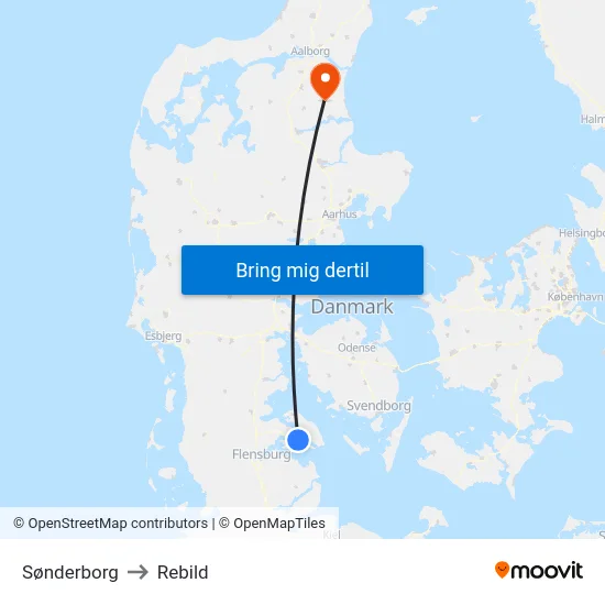 Sønderborg to Rebild map