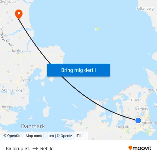 Ballerup St. to Rebild map