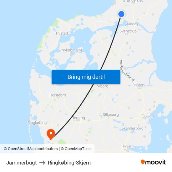 Jammerbugt to Ringkøbing-Skjern map