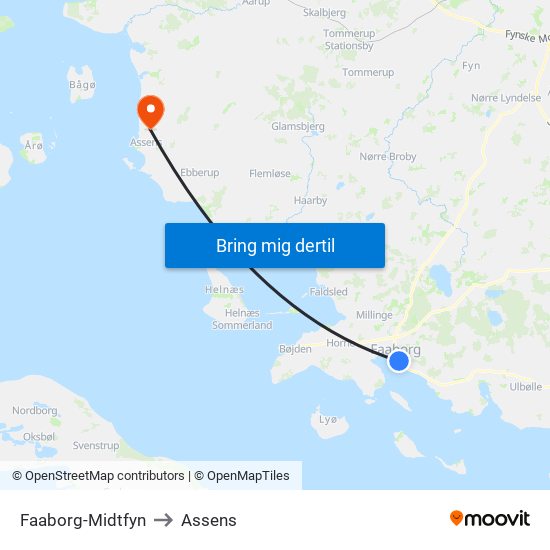 Faaborg-Midtfyn to Assens map