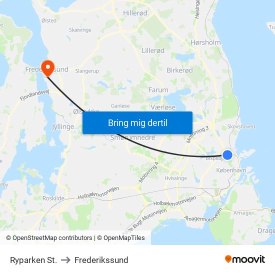 Ryparken St. to Frederikssund map