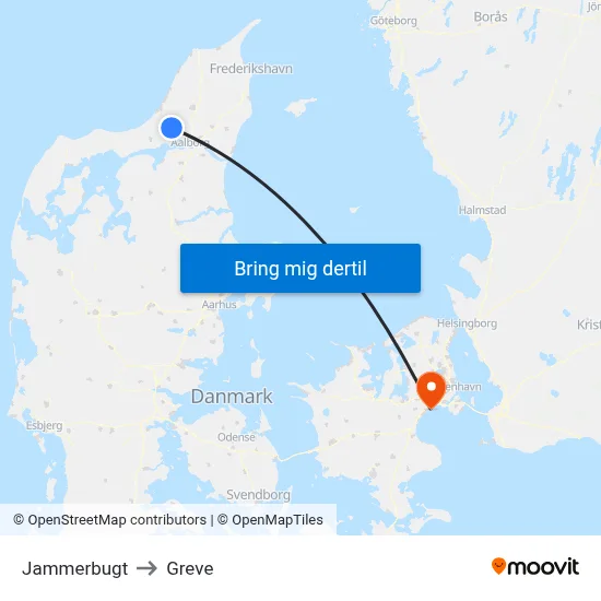 Jammerbugt to Greve map
