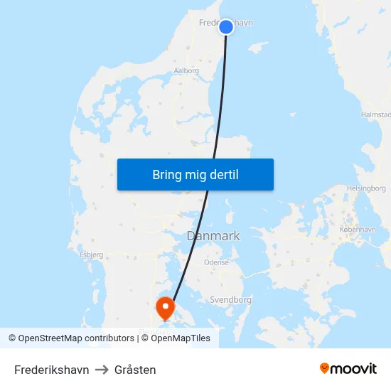 Frederikshavn to Gråsten map
