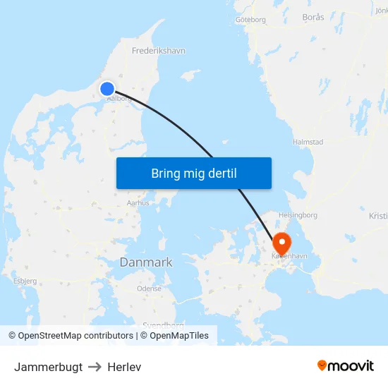 Jammerbugt to Herlev map