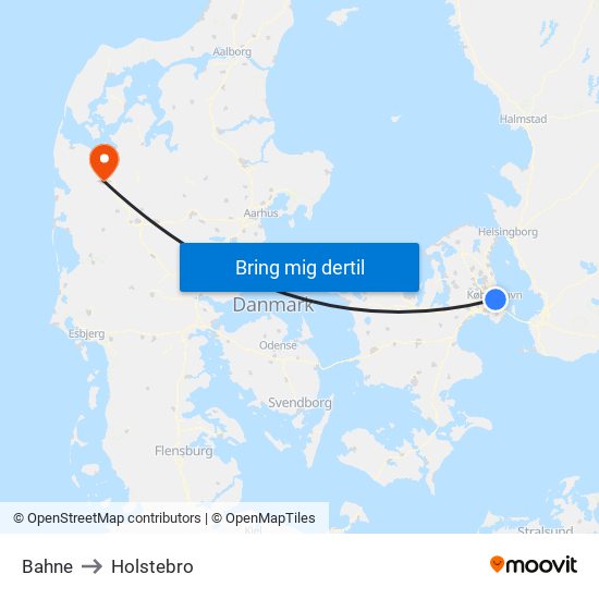 Norman Copenhagen to Holstebro map