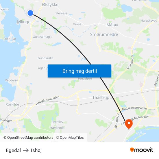 Egedal to Ishøj map