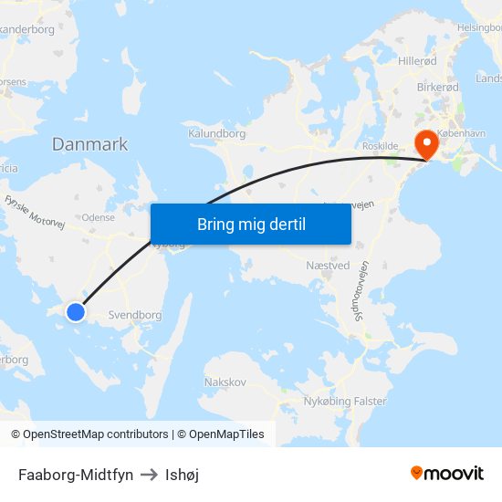 Faaborg-Midtfyn to Ishøj map