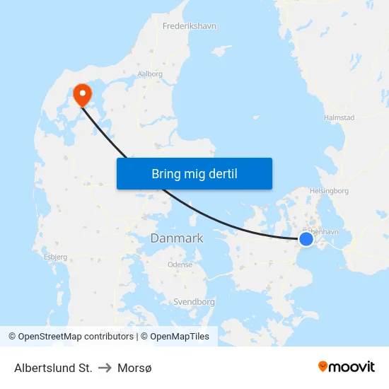 Albertslund St. to Morsø map