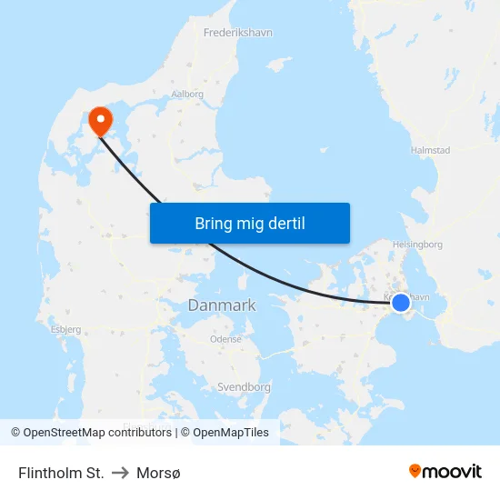 Flintholm St. to Morsø map