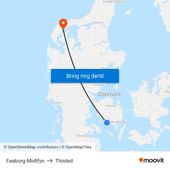 Faaborg-Midtfyn to Thisted map