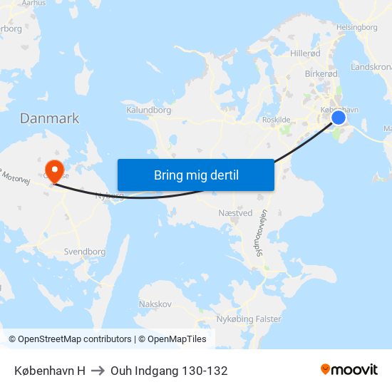 København H to Ouh Indgang 130-132 map