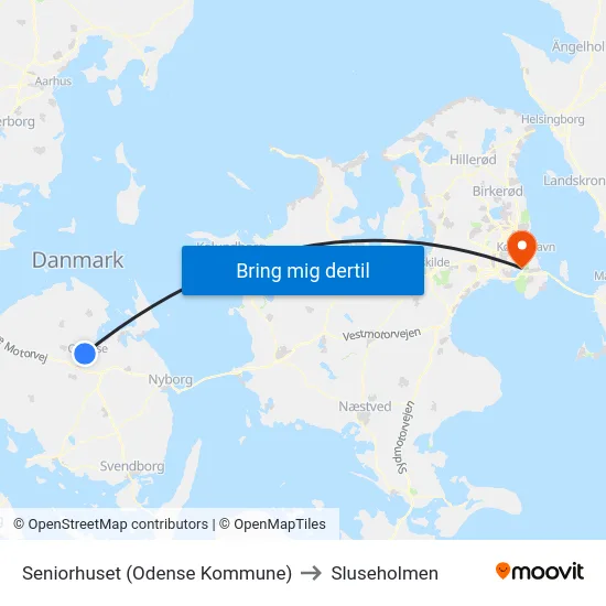 Seniorhuset (Odense Kommune) to Sluseholmen map
