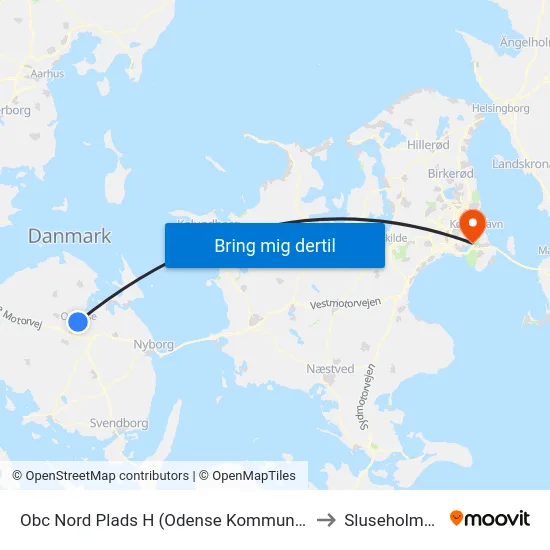Obc Nord Plads H (Odense Kommune) to Sluseholmen map