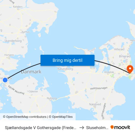 Sjællandsgade V Gothersgade (Fredericia) to Sluseholmen map
