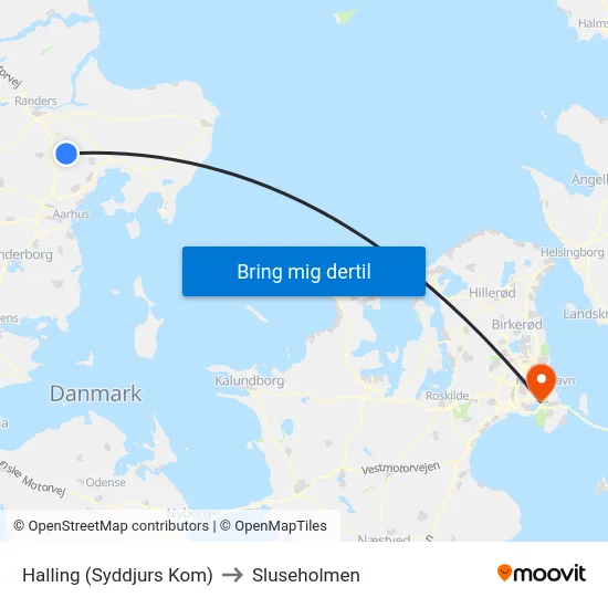Halling (Syddjurs Kom) to Sluseholmen map