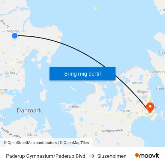 Paderup Gymnasium/Paderup Blvd. to Sluseholmen map