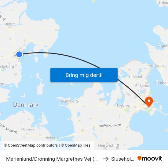 Marienlund/Dronning Margrethes Vej (Aarhus Kom) to Sluseholmen map